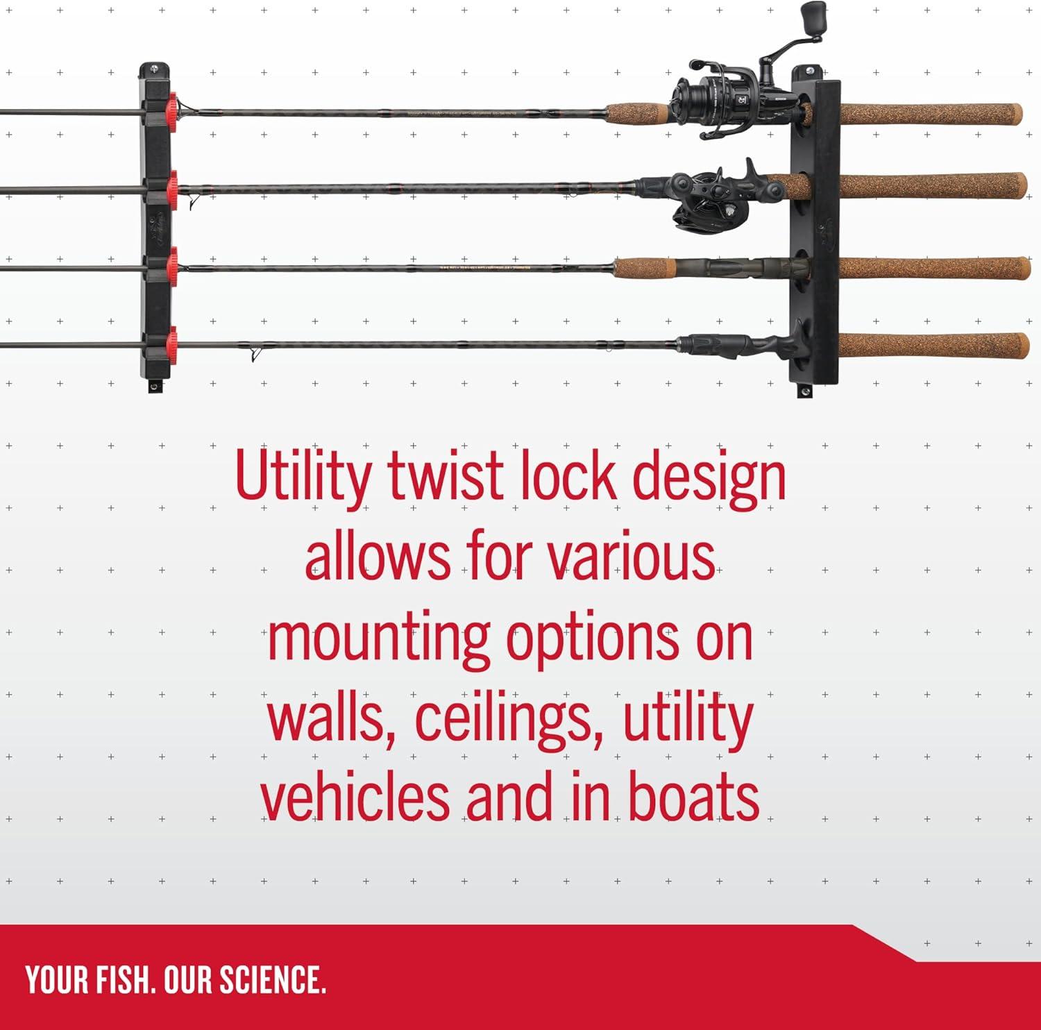 imageBerkley Fishing Rod Racks ampamp Rod HoldersTwist Lock Utility 4 Rod Rack