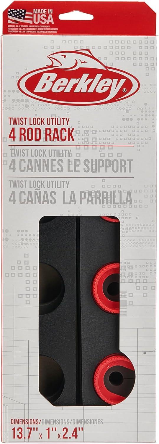 imageBerkley Fishing Rod Racks ampamp Rod HoldersTwist Lock Utility 4 Rod Rack