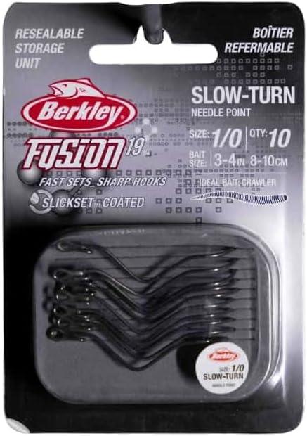 imageBerkley Fusion19 Wide Gap Live Bait Hooks Size 4 Fishing Hooks Needle Point with SlickSet Coating for Easy Penetration Forged for Added StrengthSmoke Satin