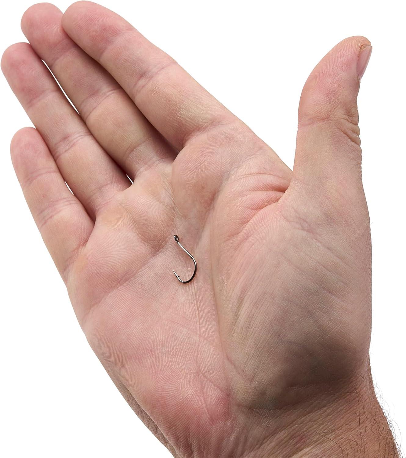imageBerkley Fusion19 Wide Gap Live Bait Hooks Size 4 Fishing Hooks Needle Point with SlickSet Coating for Easy Penetration Forged for Added StrengthSmoke Satin