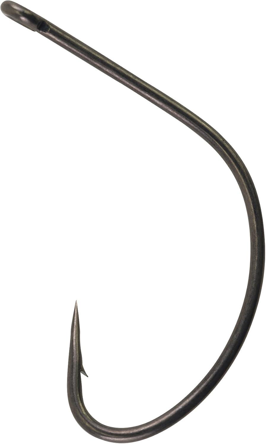imageBerkley Fusion19 Wide Gap Live Bait Hooks Size 4 Fishing Hooks Needle Point with SlickSet Coating for Easy Penetration Forged for Added StrengthSmoke Satin