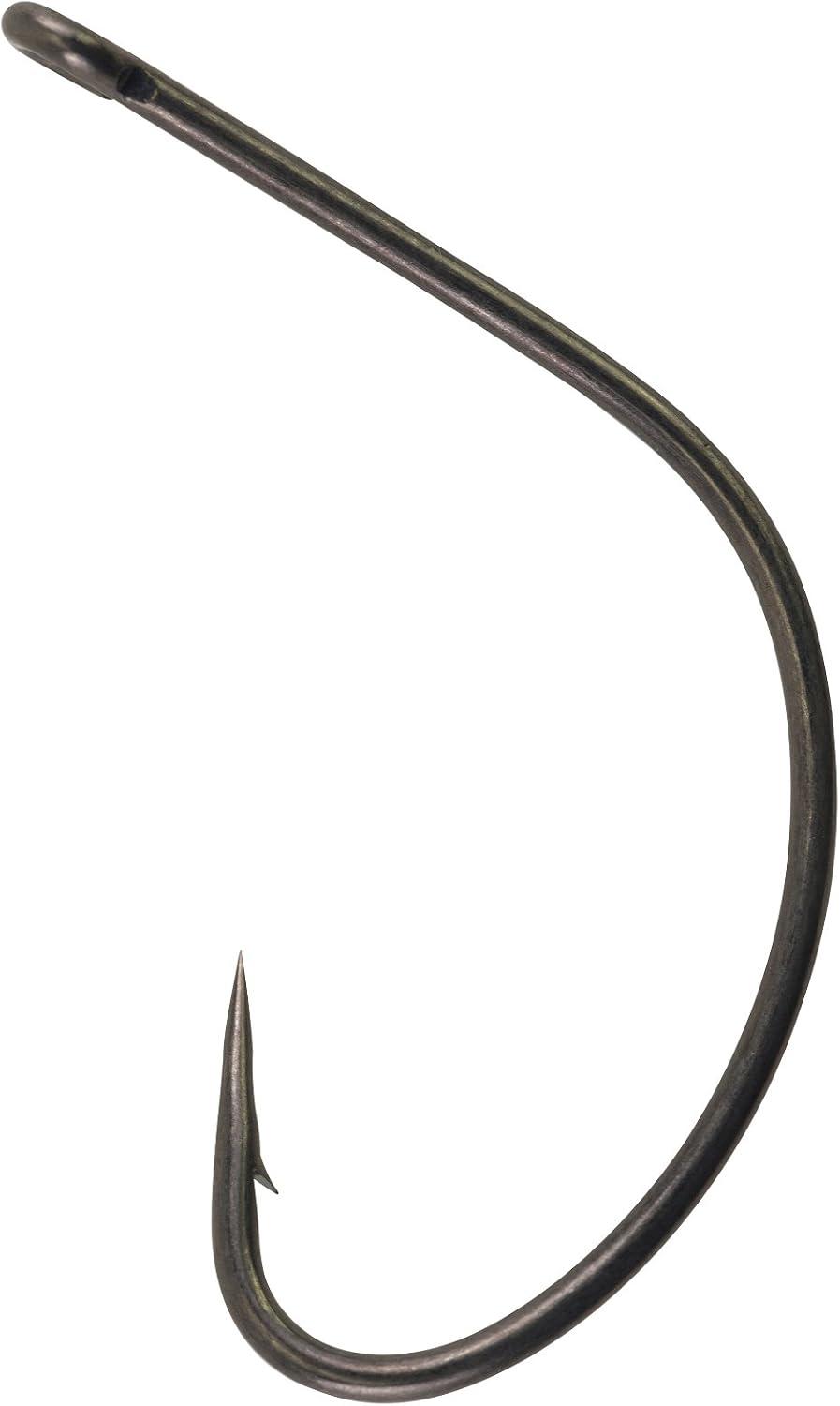 imageBerkley Fusion19 Wide Gap Live Bait Hooks Size 4 Fishing Hooks Needle Point with SlickSet Coating for Easy Penetration Forged for Added StrengthSmoke Satin