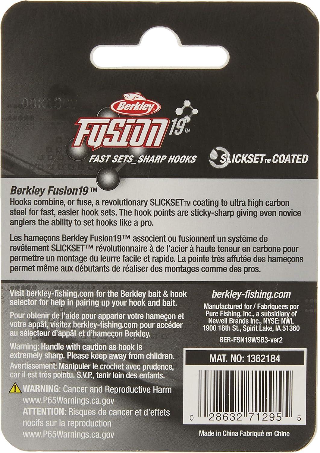 imageBerkley Fusion19 Wide Gap Live Bait Hooks Size 4 Fishing Hooks Needle Point with SlickSet Coating for Easy Penetration Forged for Added StrengthSmoke Satin