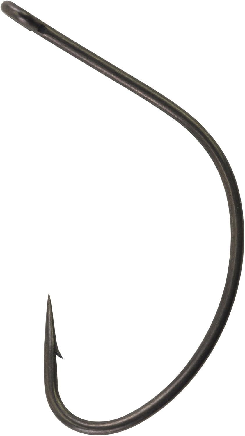 imageBerkley Fusion19 Wide Gap Live Bait Hooks Size 4 Fishing Hooks Needle Point with SlickSet Coating for Easy Penetration Forged for Added StrengthSmoke Satin