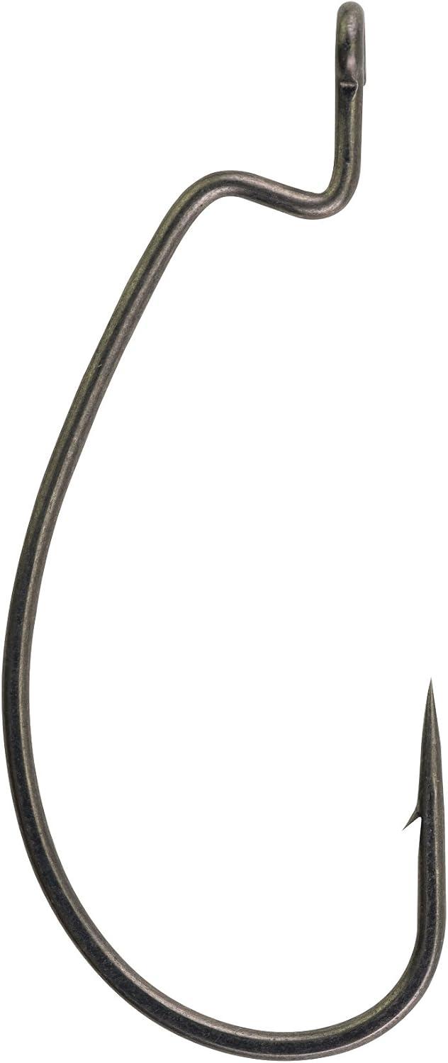 imageBerkley Fusion19 Wide Gap Live Bait Hooks Size 4 Fishing Hooks Needle Point with SlickSet Coating for Easy Penetration Forged for Added StrengthSmoke Satin