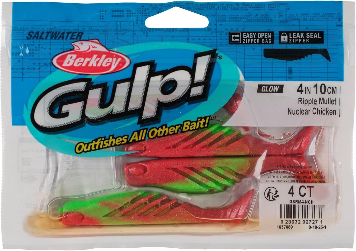 imageBerkley Gulp Saltwater Ripple MulletNuclear Chicken