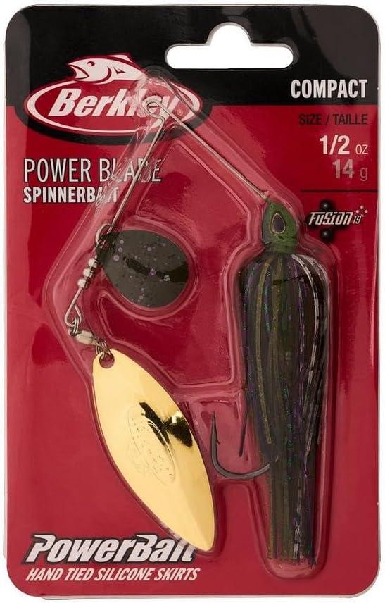 imageBerkley Power Blade Compact Fishing SpinnerbaitsBama BreamGreen Pumpkin Gold