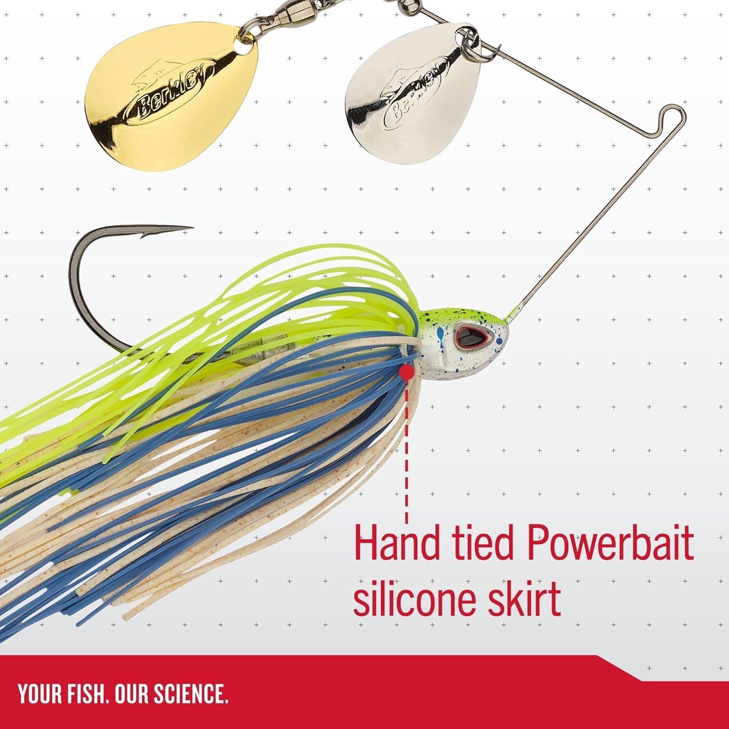 imageBerkley Power Blade Compact Fishing SpinnerbaitsColeslawWhite Orange