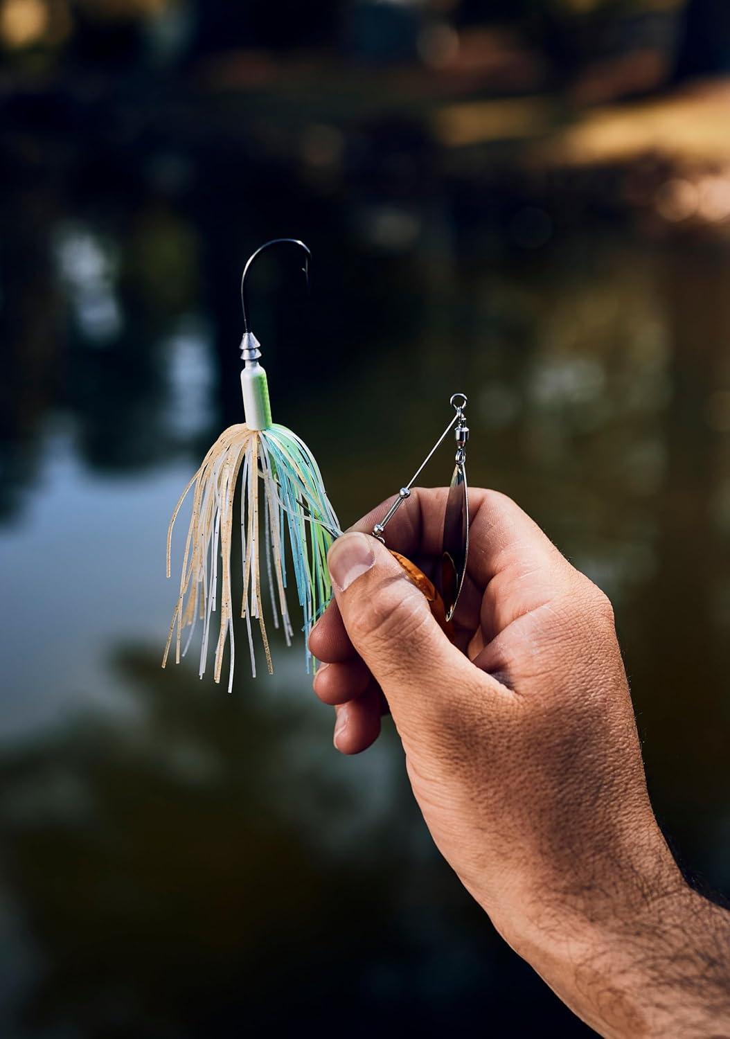 imageBerkley Power Blade Compact Fishing SpinnerbaitsColeslawWhite Orange