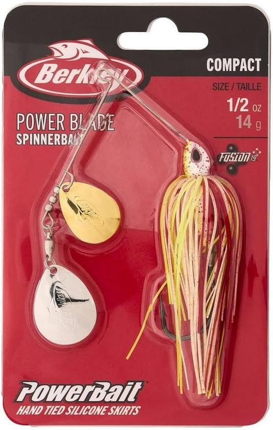 imageBerkley Power Blade Compact Fishing SpinnerbaitsHot SlawGold Silver