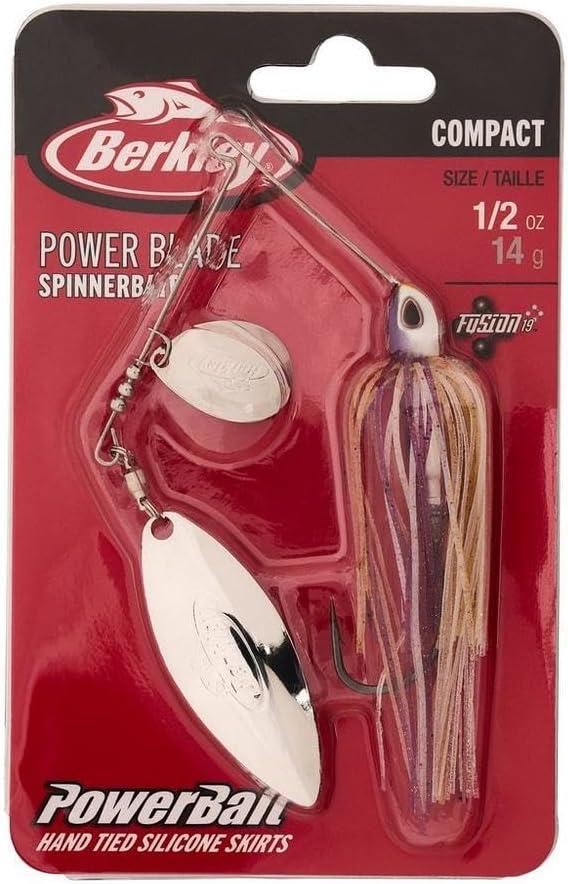 imageBerkley Power Blade Compact Fishing SpinnerbaitsPurple RainSilver Silver