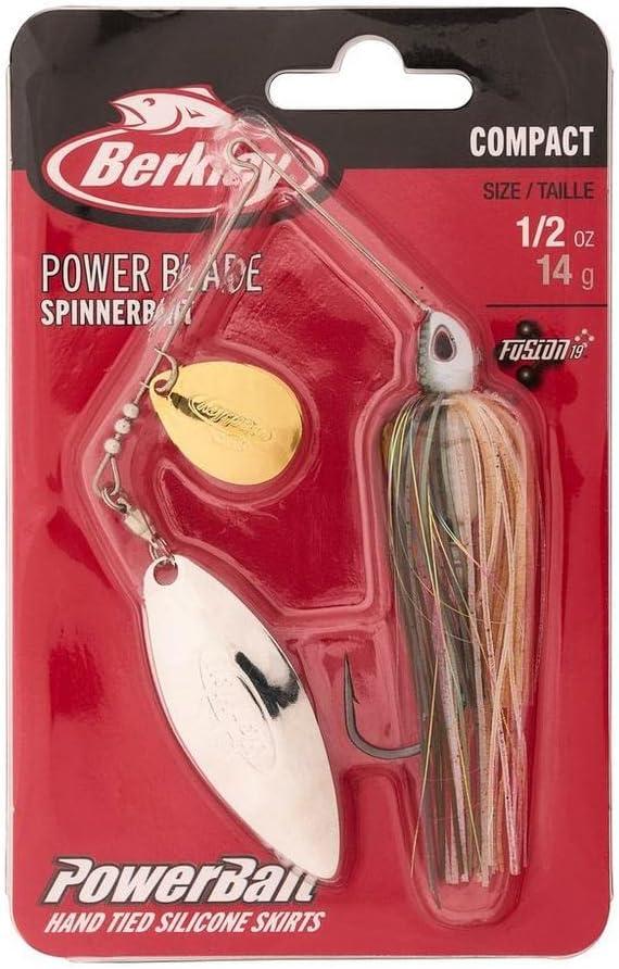 imageBerkley Power Blade Compact Fishing SpinnerbaitsShad SpawnGold Silver