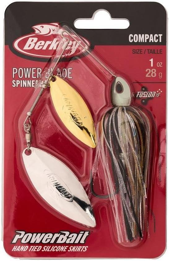 imageBerkley Power Blade Compact Fishing SpinnerbaitsShad SpawnGold Silver