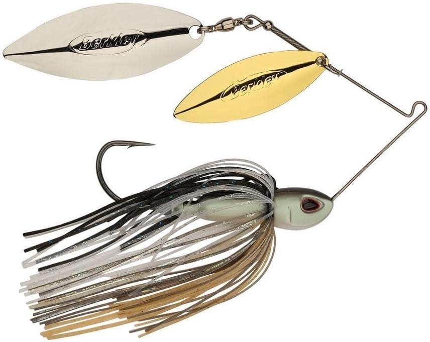 imageBerkley Power Blade Compact Fishing SpinnerbaitsShad SpawnGold Silver