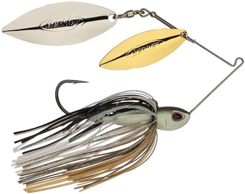 imageBerkley Power Blade Compact Fishing SpinnerbaitsShad SpawnGold Silver