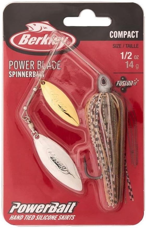 imageBerkley Power Blade Compact Fishing SpinnerbaitsSilver BulletGold Silver