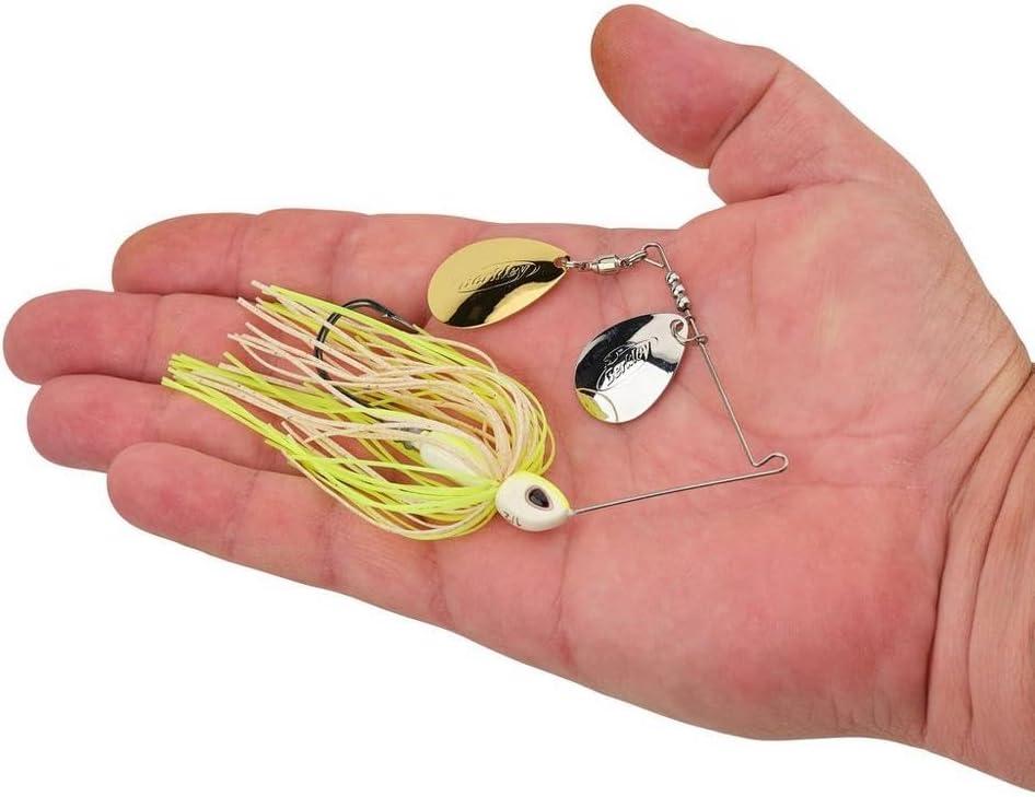 imageBerkley Power Blade Compact Fishing SpinnerbaitsWhite ChartreuseSilver Gold
