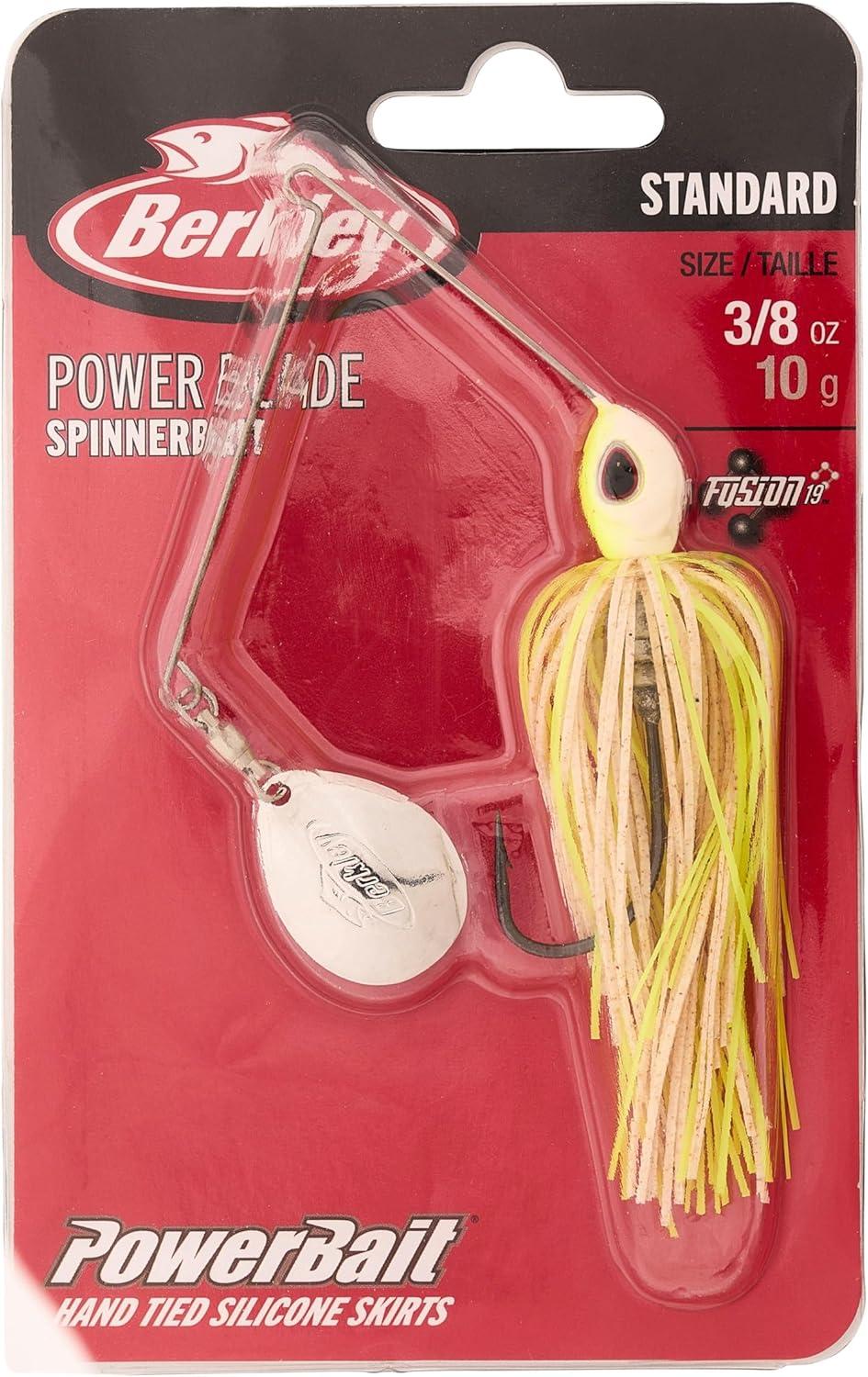 imageBerkley Power Blade Compact Fishing SpinnerbaitsWhite ChartreuseSilver