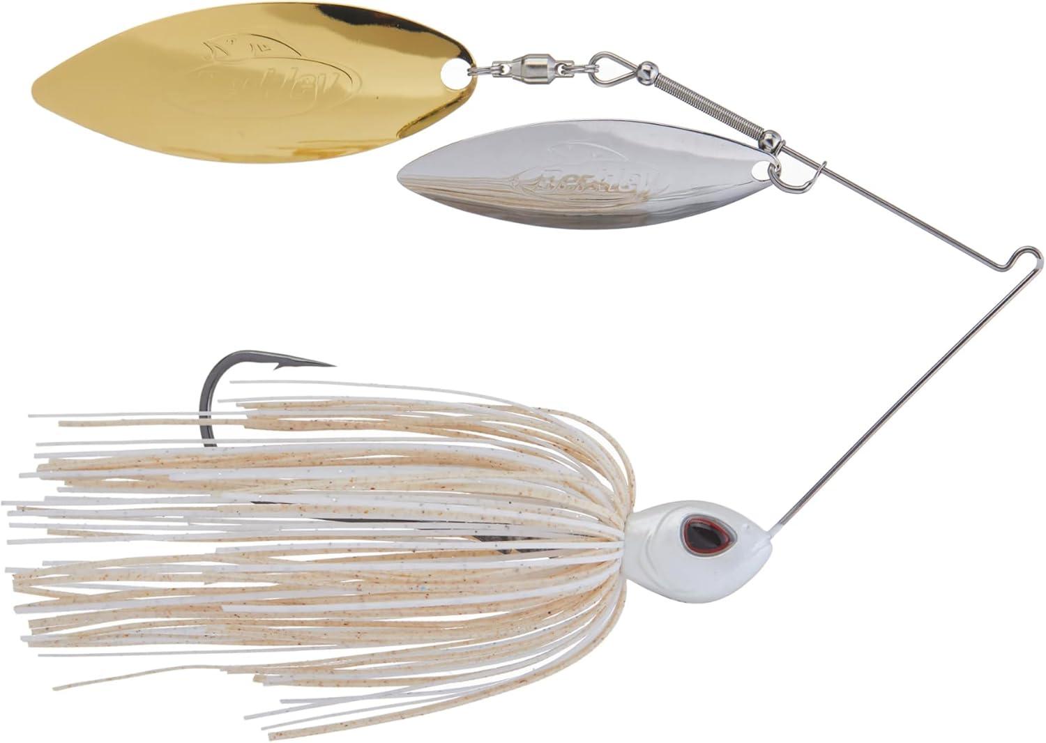 imageBerkley Power Blade Compact Fishing SpinnerbaitsWhiteSilver Gold