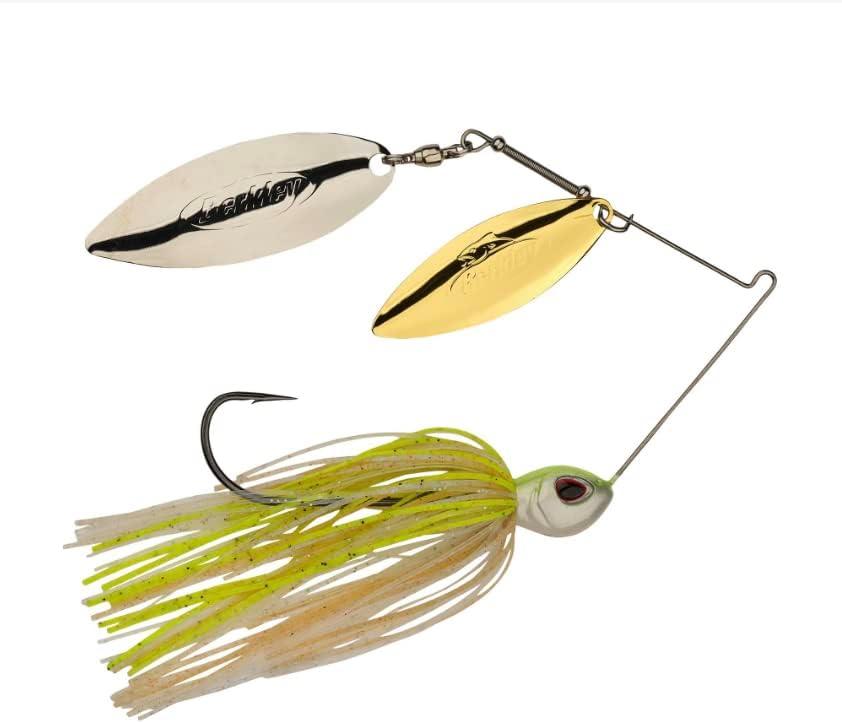 imageBerkley Power Blade Compact Fishing SpinnerbaitsWhiteSilver Gold