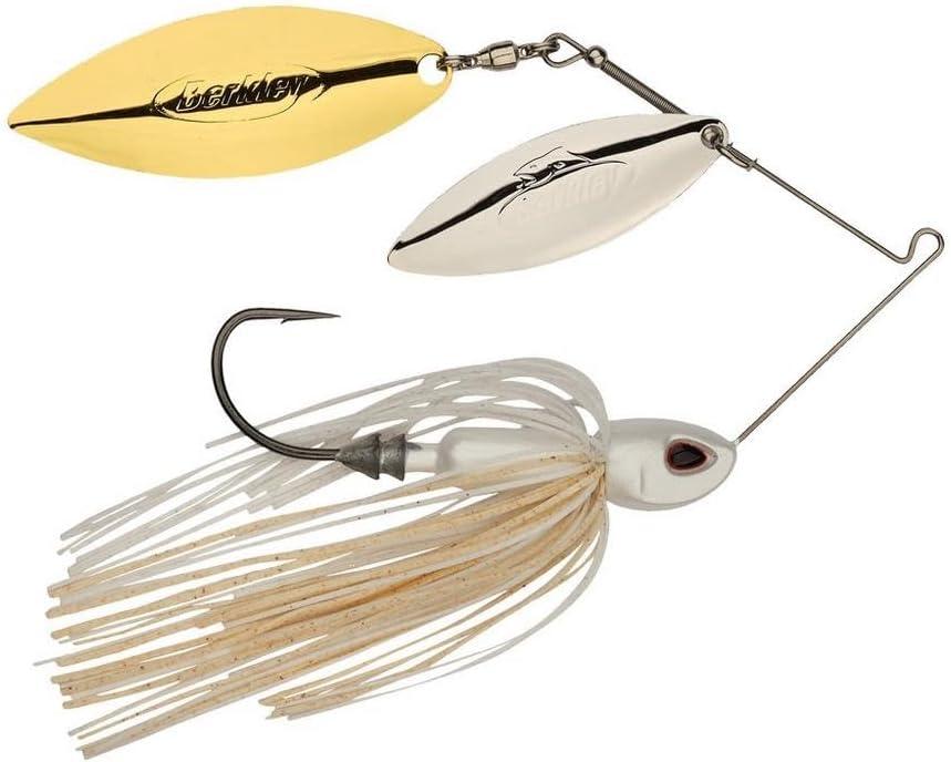 imageBerkley Power Blade Compact Fishing SpinnerbaitsWhiteSilver Gold
