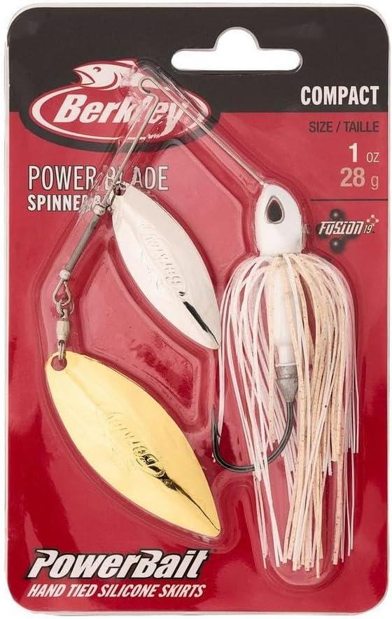 imageBerkley Power Blade Compact Fishing SpinnerbaitsWhiteSilver Gold