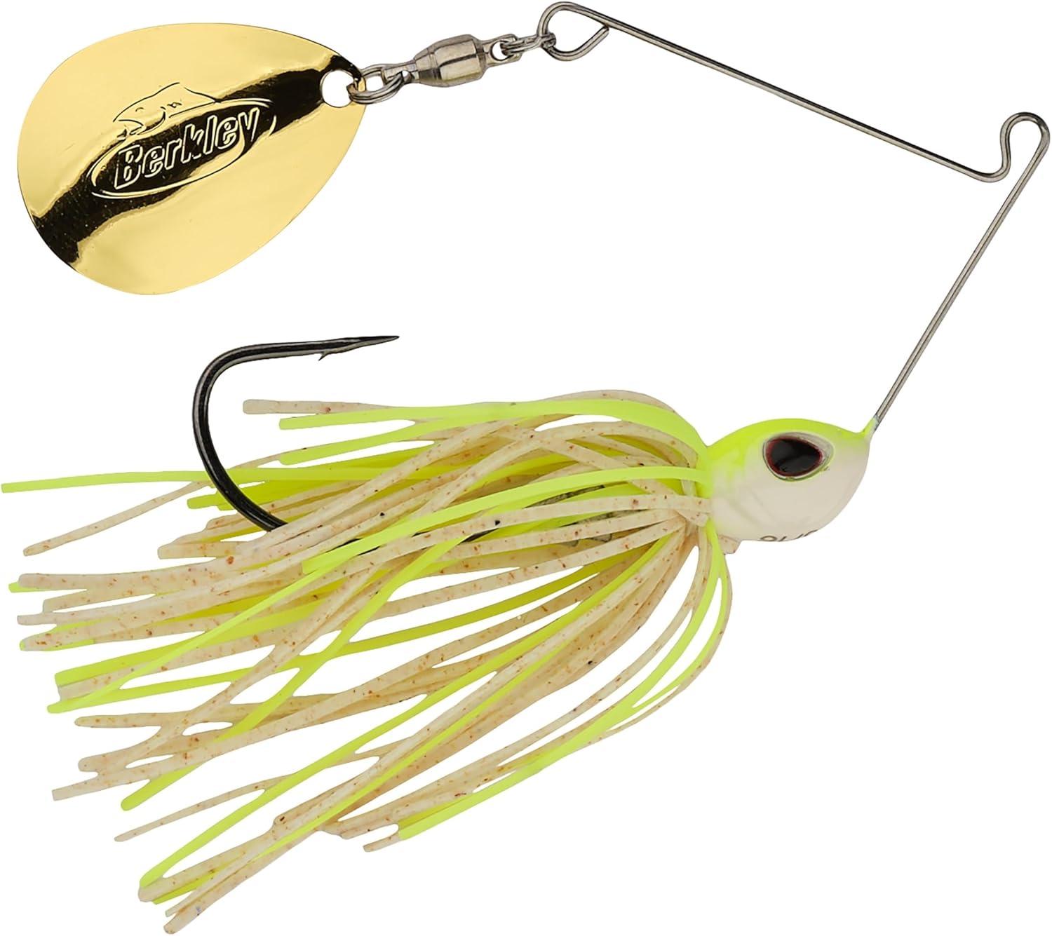 imageBerkley Power Blade Standard Fishing SpinnerbaitsWhite ChartreuseGold