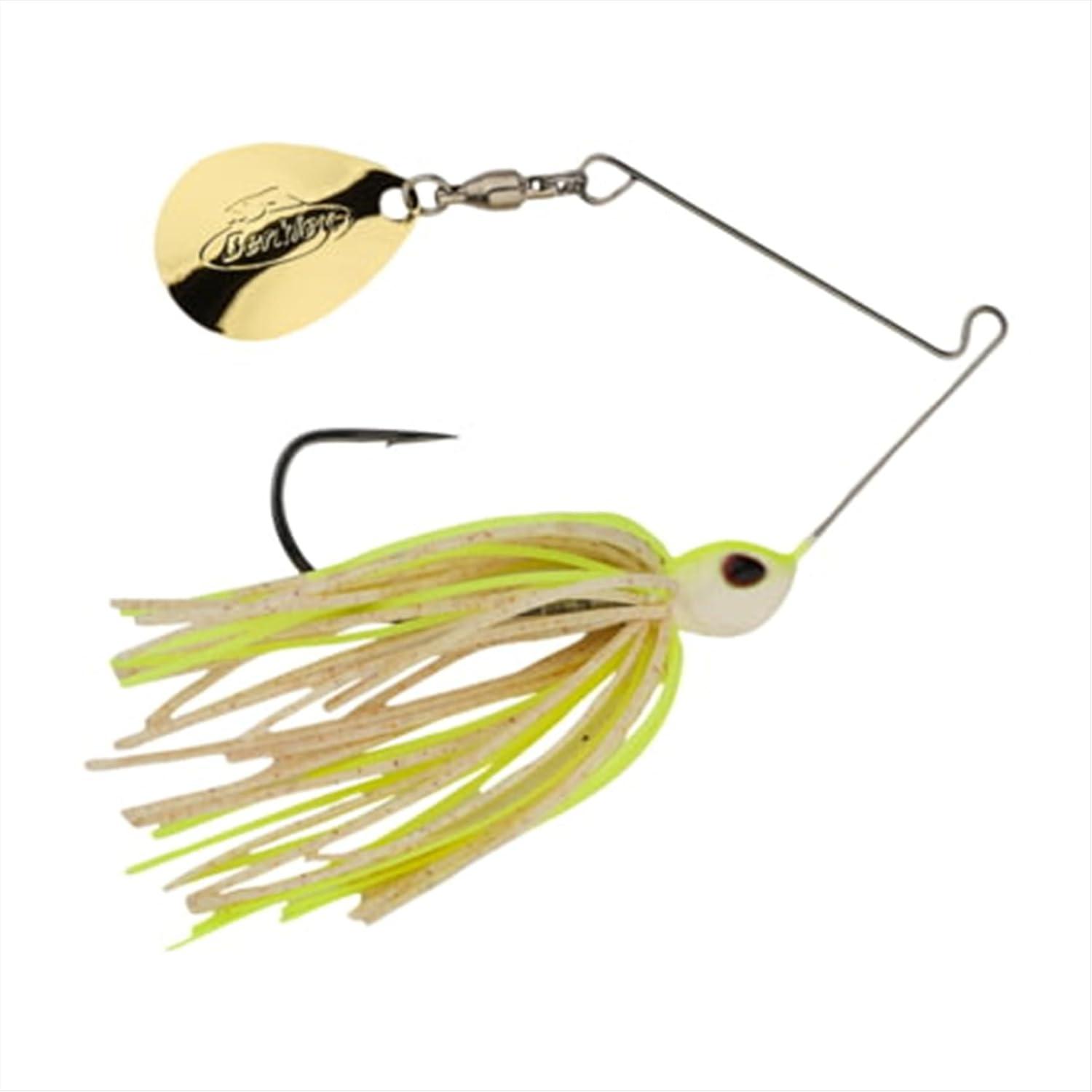 imageBerkley Power Blade Standard Fishing SpinnerbaitsWhite ChartreuseGold