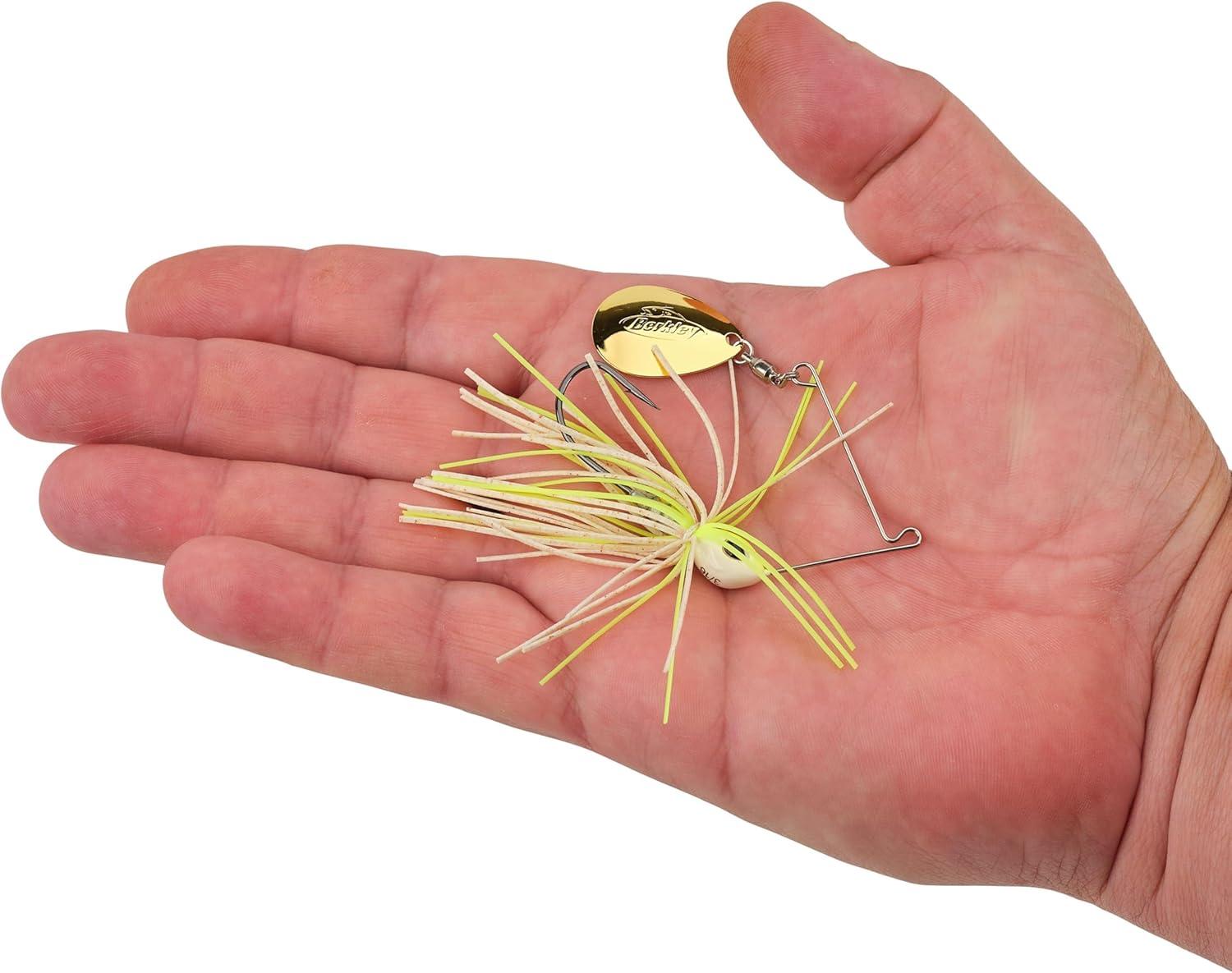 imageBerkley Power Blade Standard Fishing SpinnerbaitsWhite ChartreuseGold