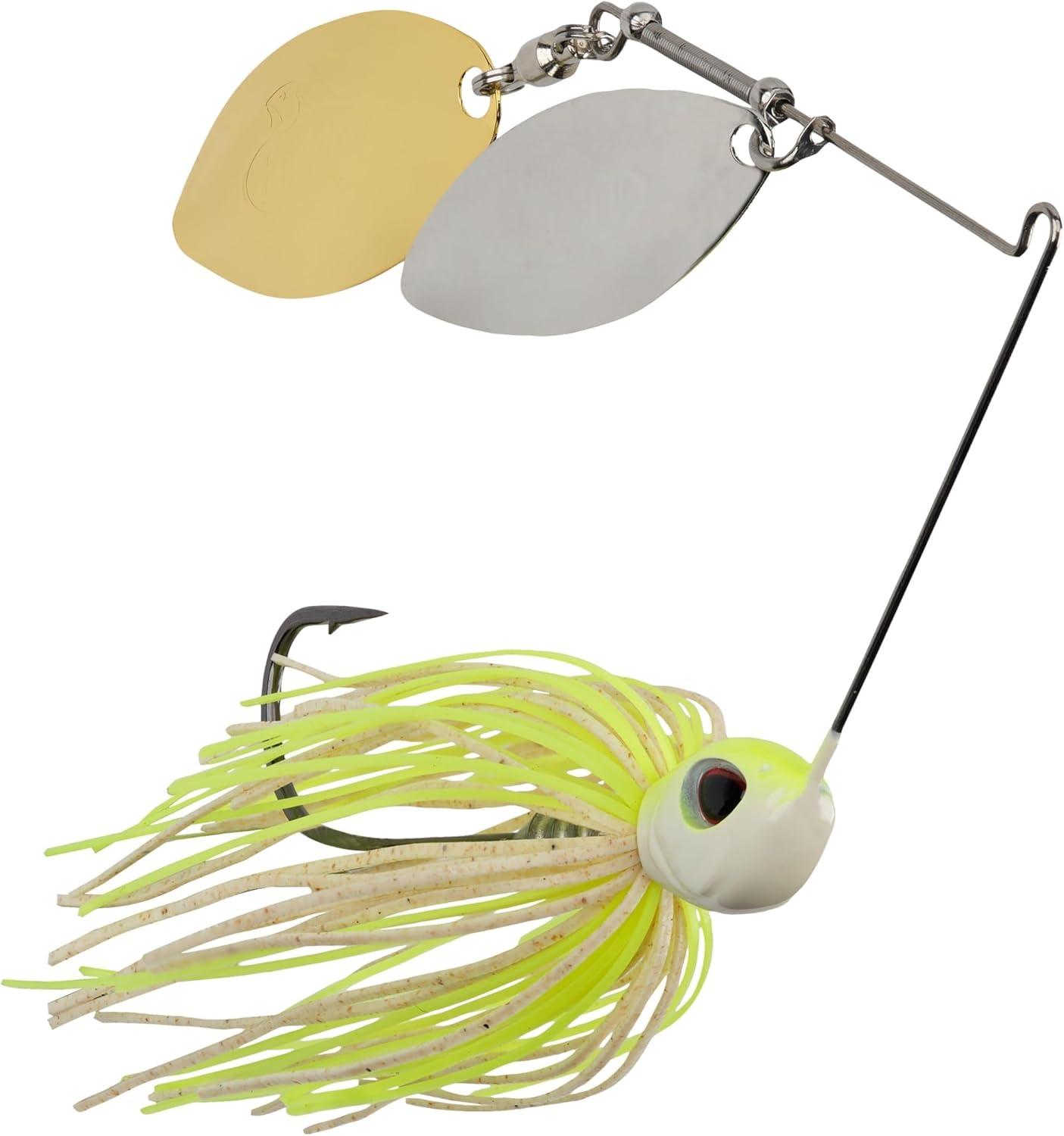 imageBerkley Power Blade Standard Fishing SpinnerbaitsWhite ChartreuseSilver Gold