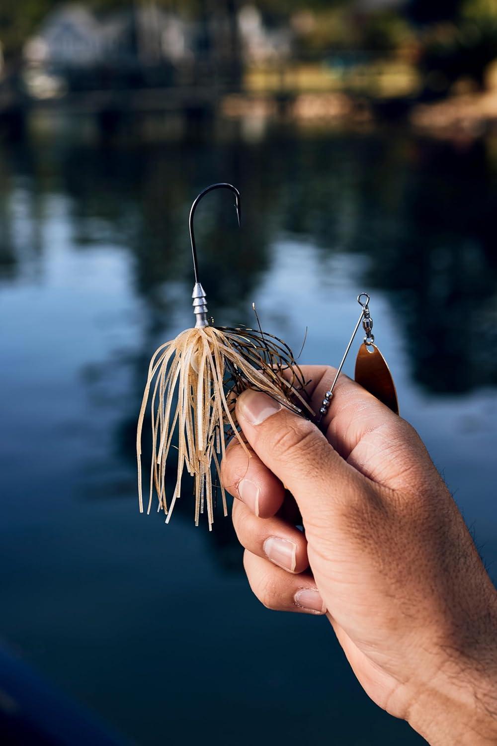 imageBerkley Power Blade Standard Fishing SpinnerbaitsWhite ChartreuseSilver Gold