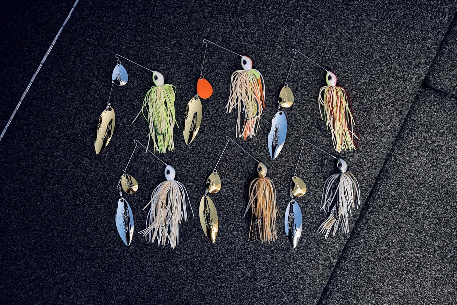 imageBerkley Power Blade Standard Fishing SpinnerbaitsWhite ChartreuseSilver Gold