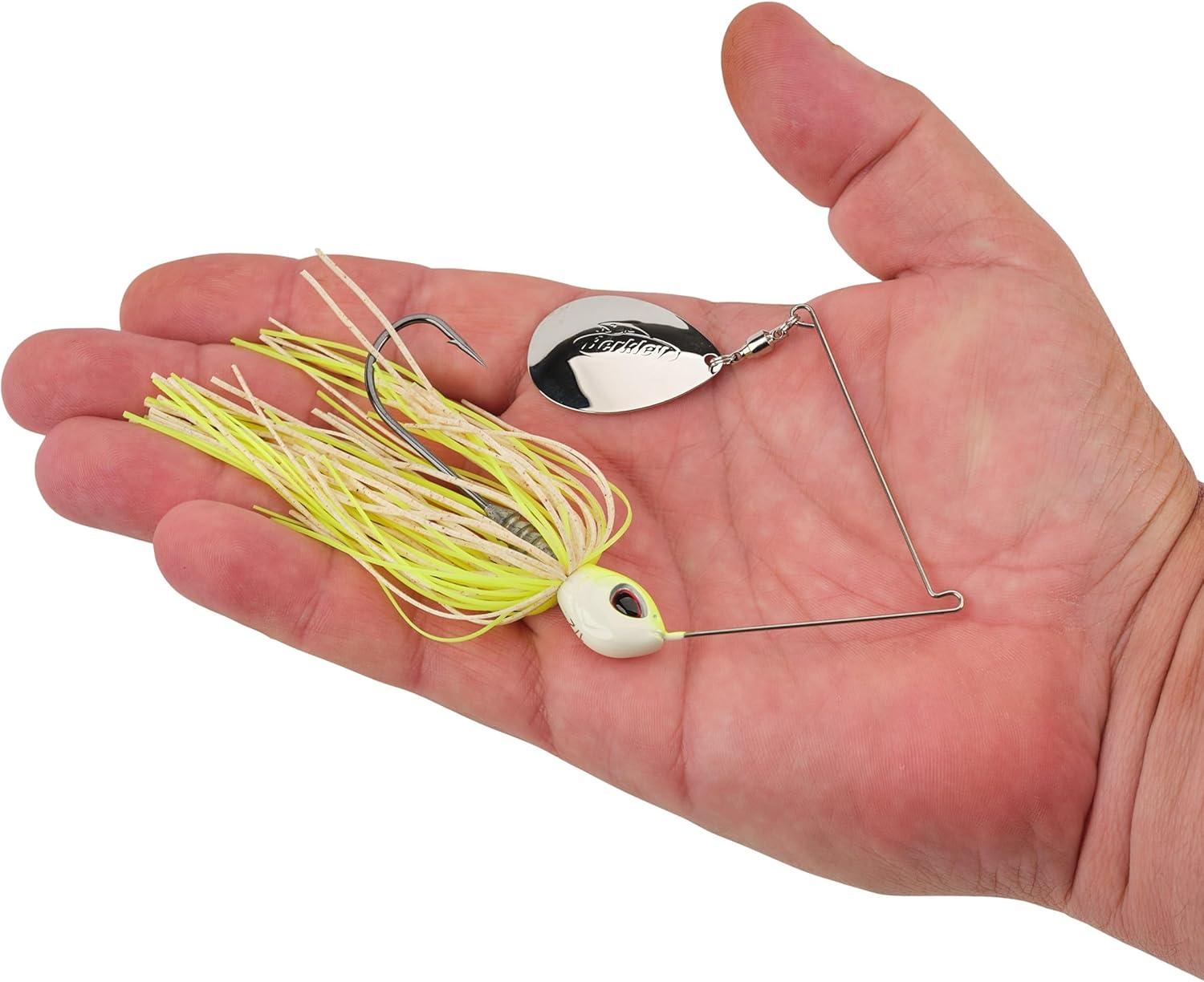 imageBerkley Power Blade Standard Fishing SpinnerbaitsWhite ChartreuseSilver