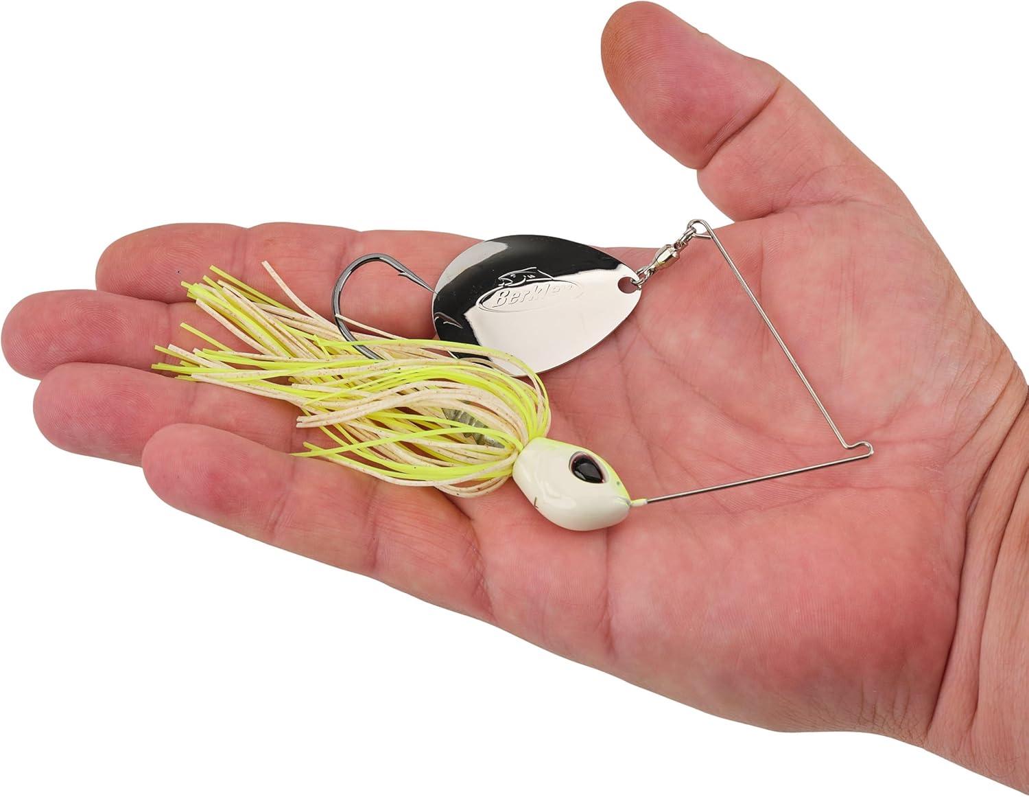 imageBerkley Power Blade Standard Fishing SpinnerbaitsWhite ChartreuseSilver