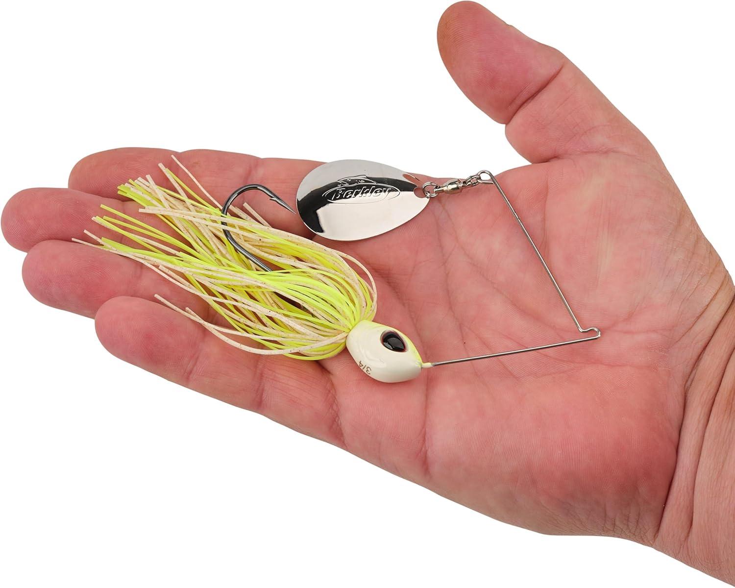 imageBerkley Power Blade Standard Fishing SpinnerbaitsWhite ChartreuseSilver