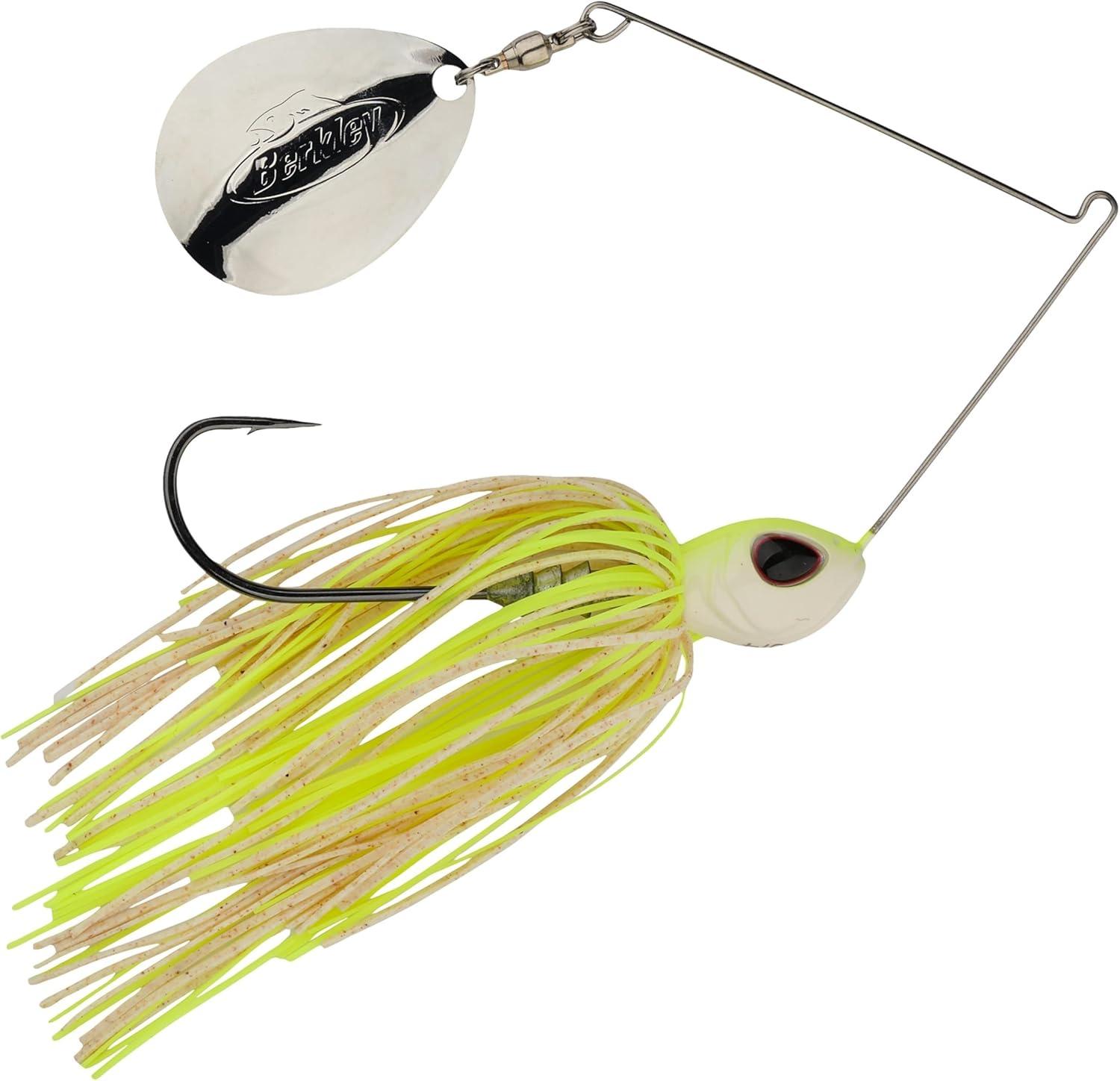 imageBerkley Power Blade Standard Fishing SpinnerbaitsWhite ChartreuseSilver