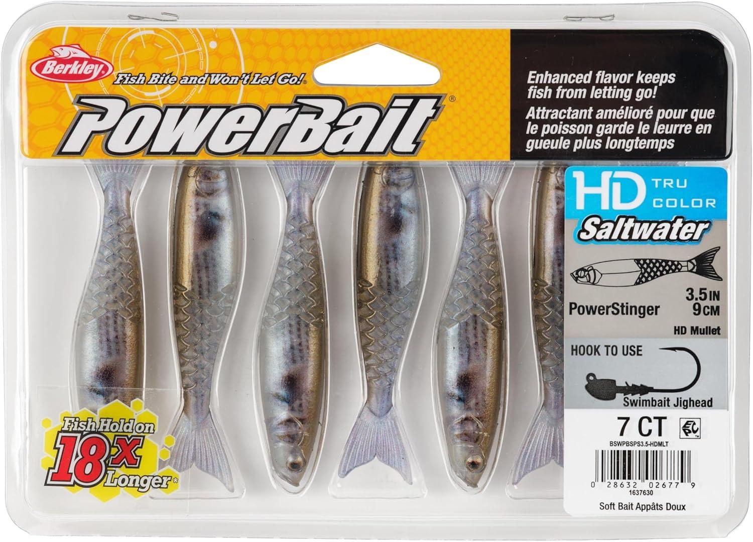 imageBerkley PowerBait Saltwater PowerStinger Fishing Soft BaitHD Mullet