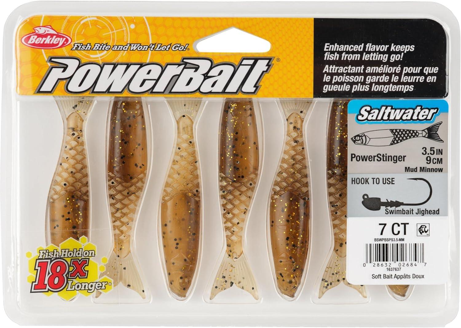 imageBerkley PowerBait Saltwater PowerStinger Fishing Soft BaitMud Minnow