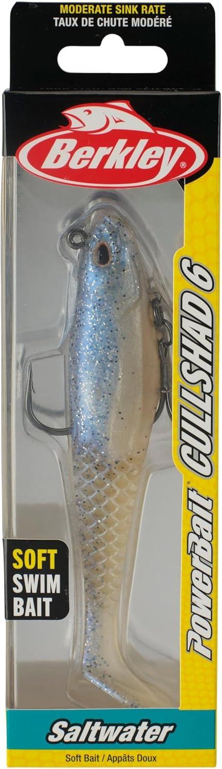 imageBerkley PowerBait Saltwater PreRigged Cullshad Fishing Soft BaitChrome Flash