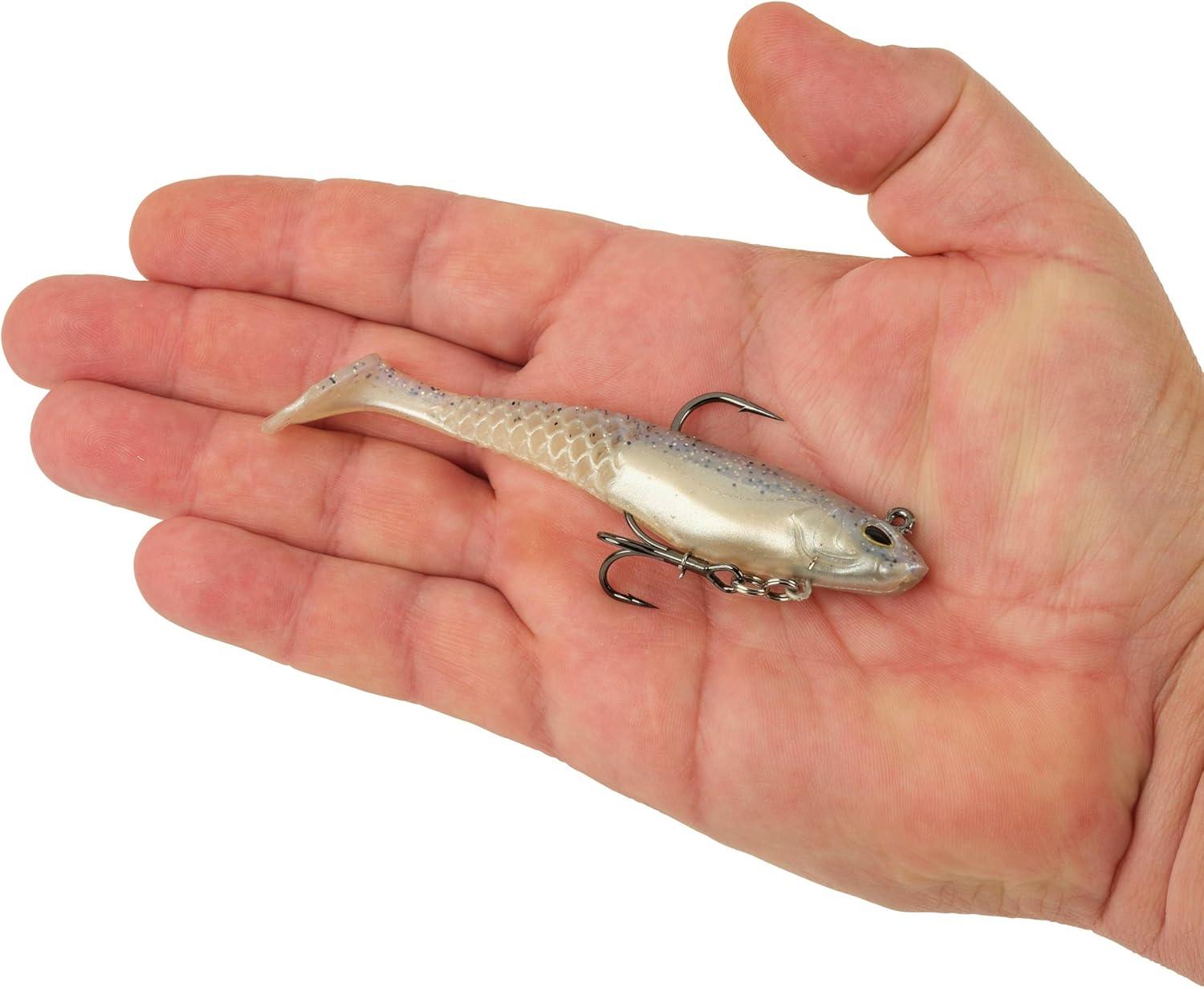 imageBerkley PowerBait Saltwater PreRigged Cullshad Fishing Soft BaitChrome Flash