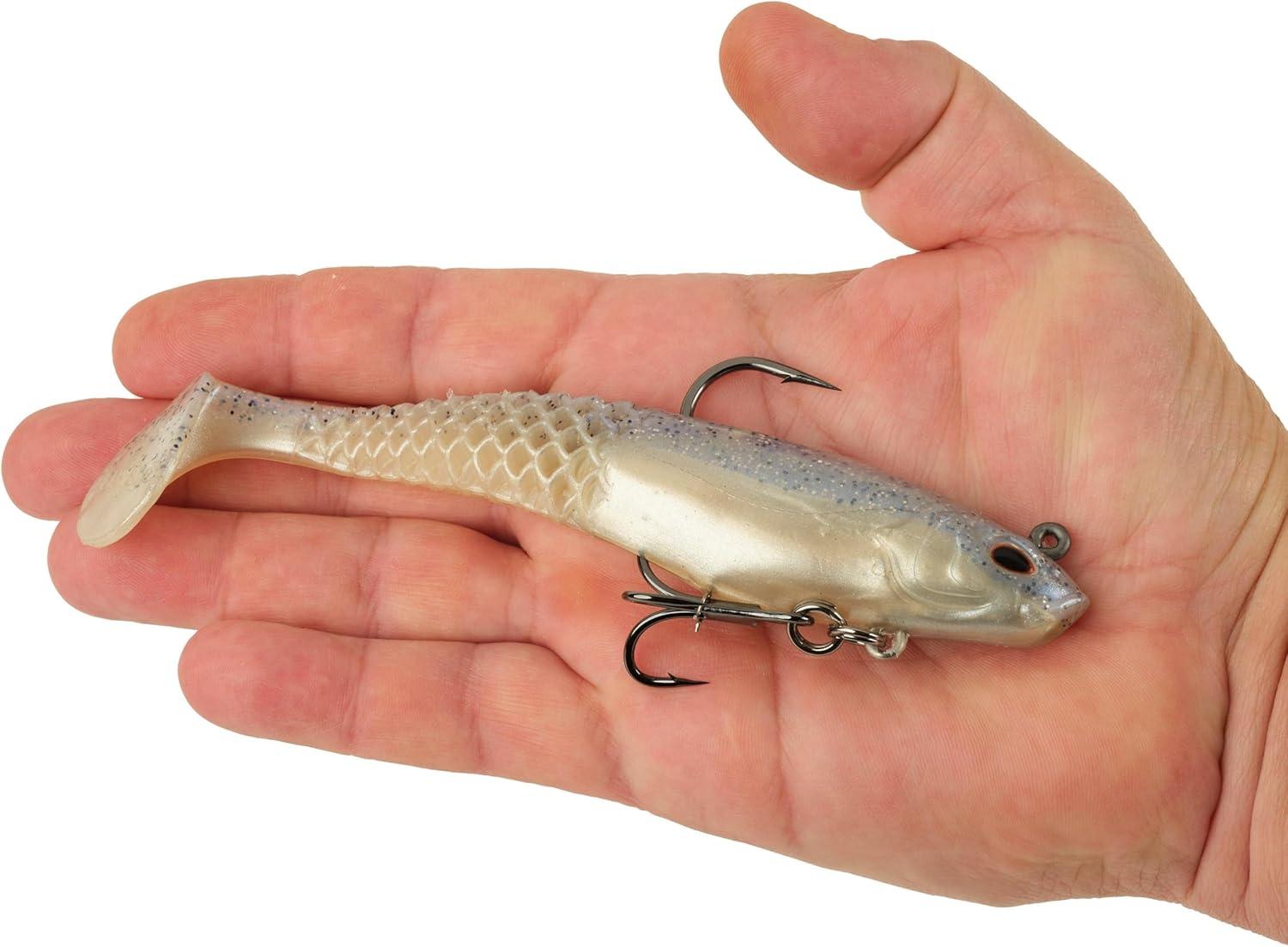 imageBerkley PowerBait Saltwater PreRigged Cullshad Fishing Soft BaitChrome Flash