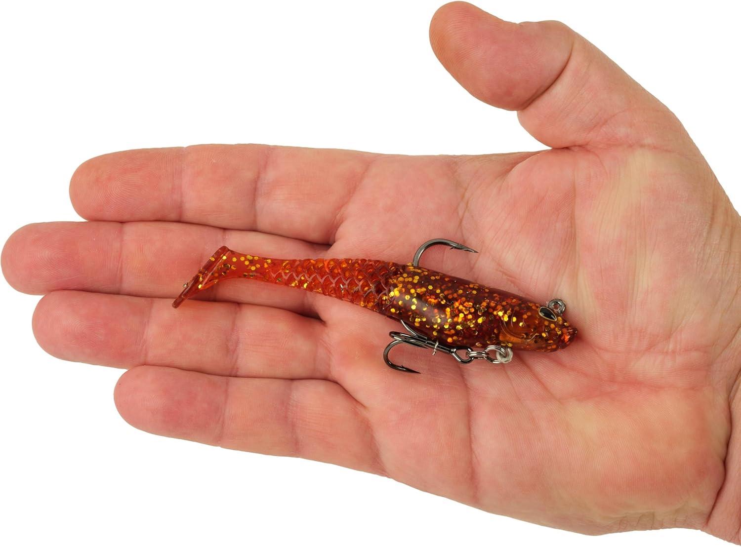 imageBerkley PowerBait Saltwater PreRigged Cullshad Fishing Soft BaitRoot Beer Gold