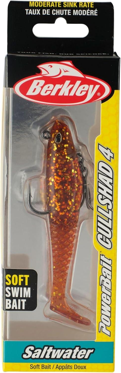 imageBerkley PowerBait Saltwater PreRigged Cullshad Fishing Soft BaitRoot Beer Gold