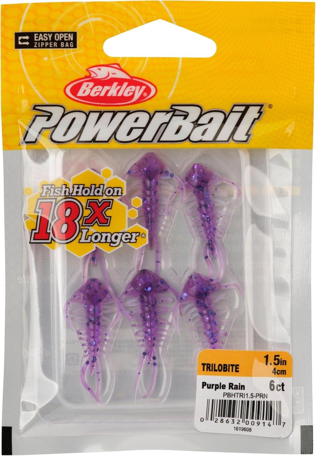 imageBerkley PowerBait Trilobite Fishing Soft BaitPurple Rain