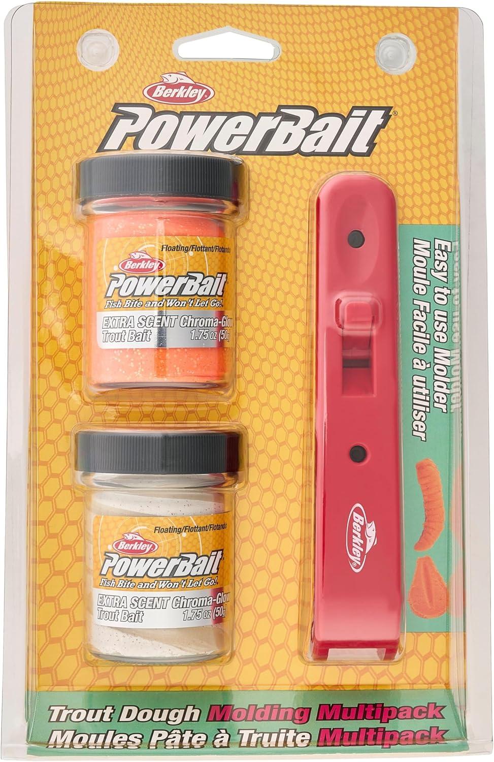 imageBerkley PowerBait Trout Fishing Dough BaitMallow Glow Red Fleck Orange Glitter Multipack