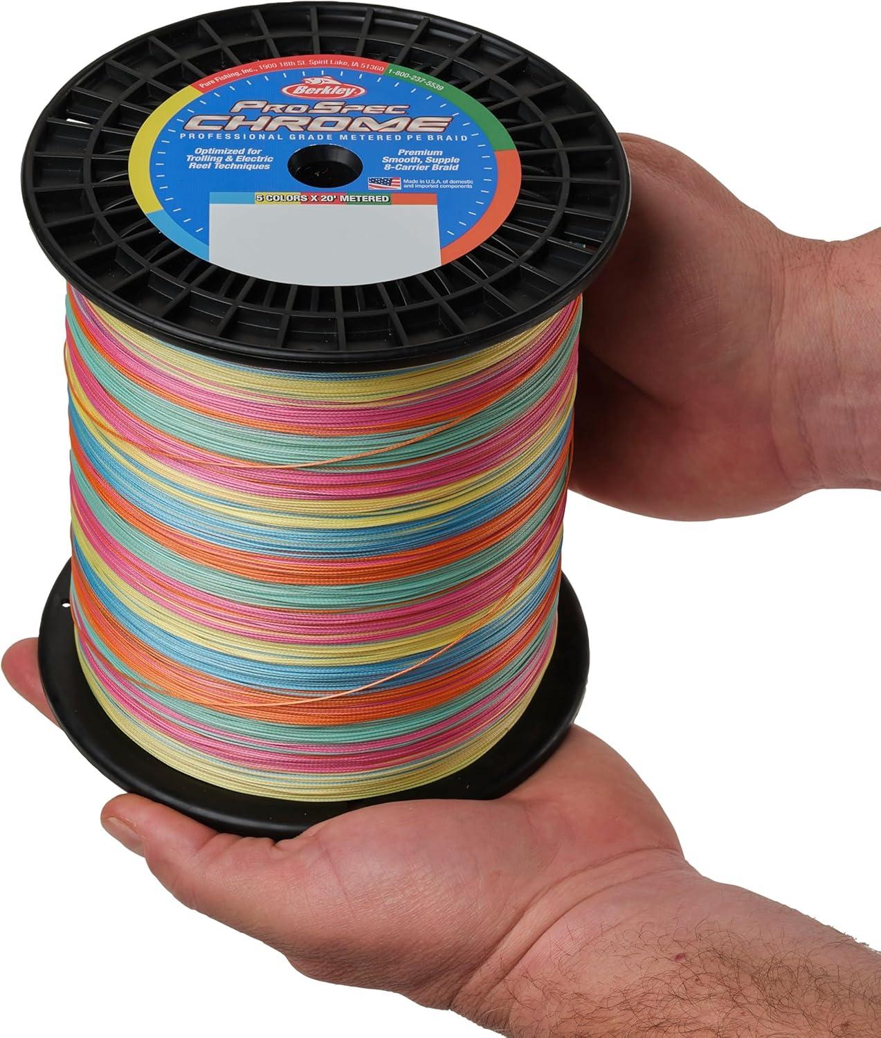 imageBerkley ProSpec Chrome Braid Fishing Line5Color Metered