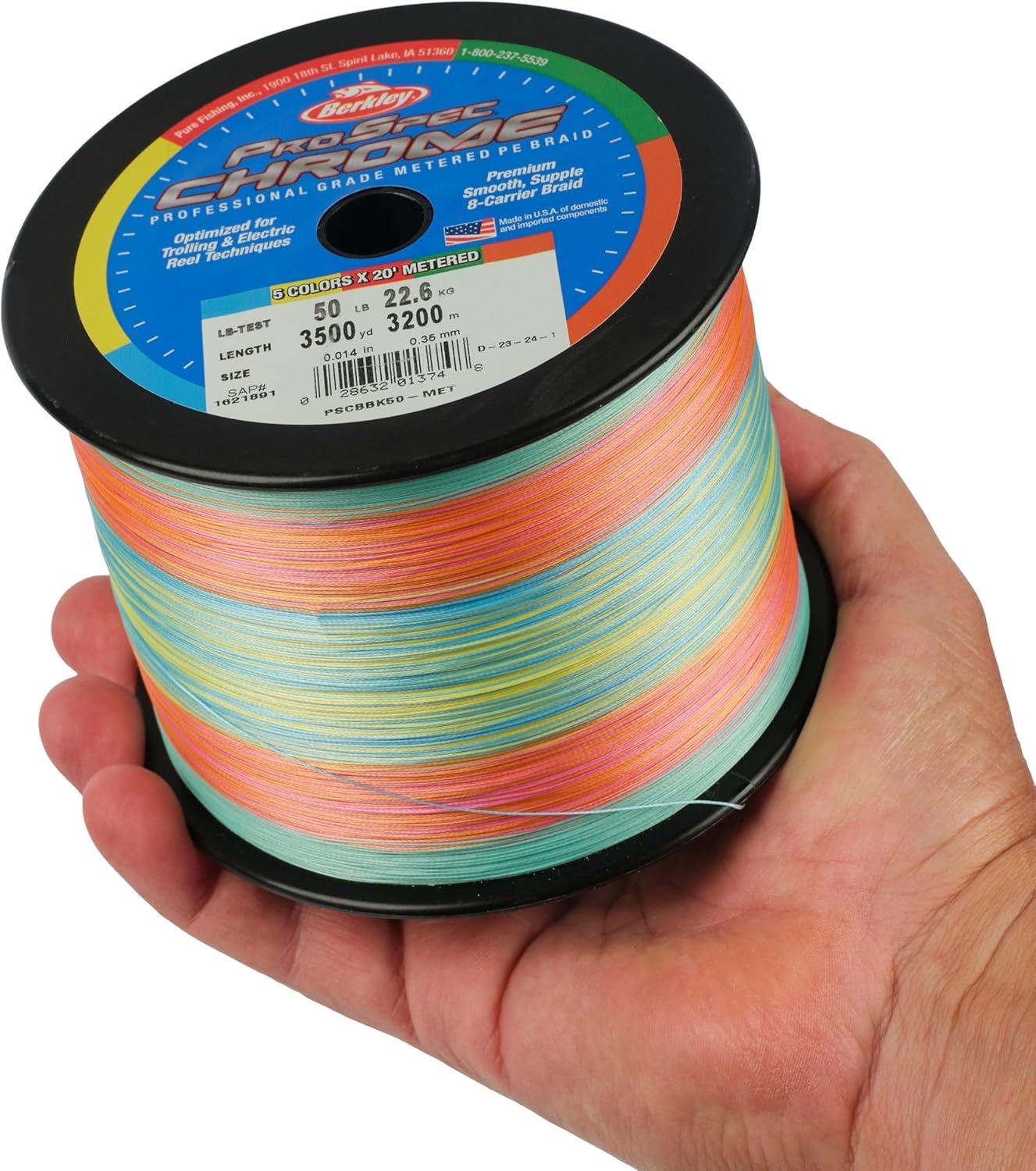 imageBerkley ProSpec Chrome Braid Fishing Line5Color Metered