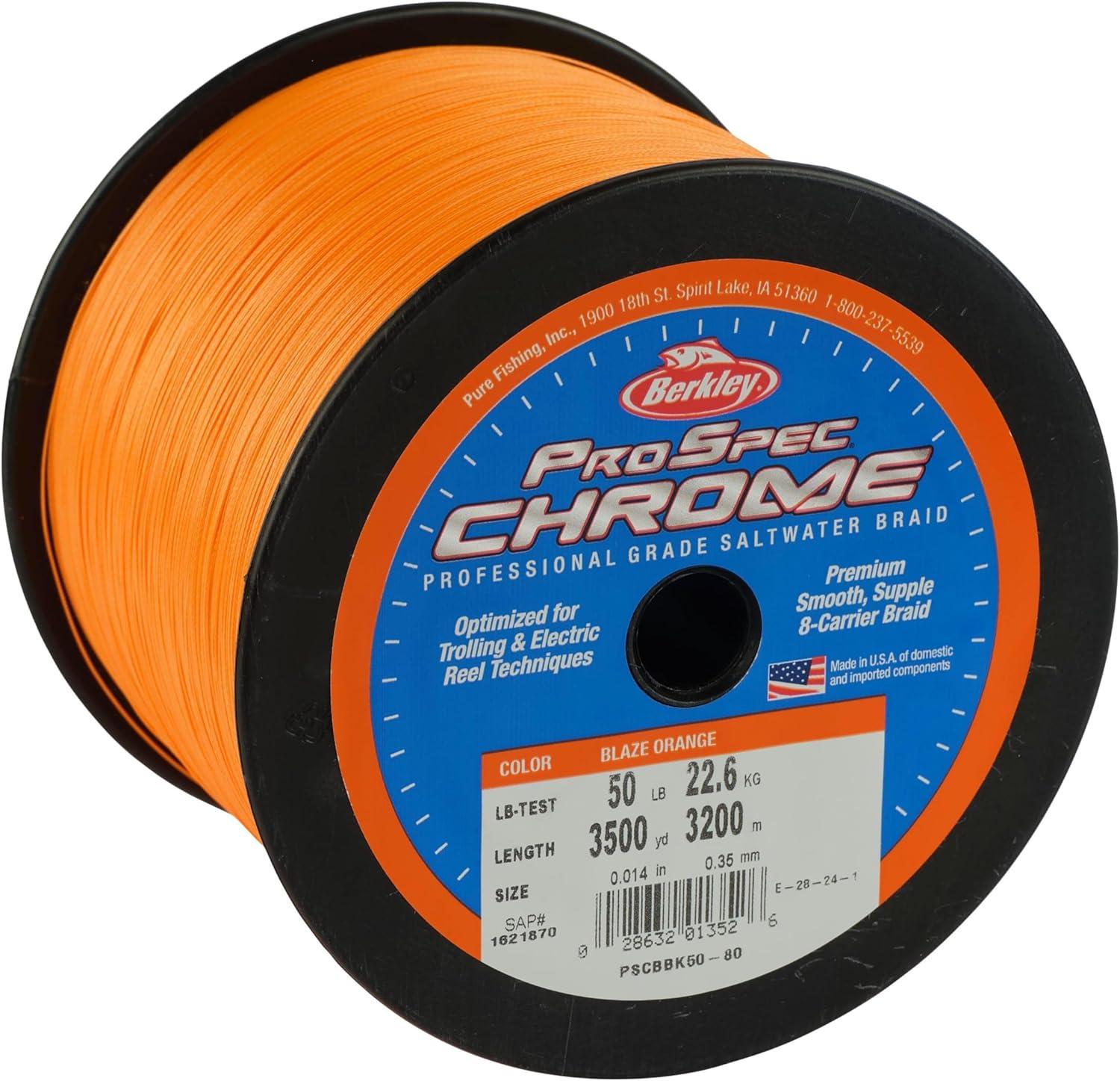 imageBerkley ProSpec Chrome Braid Fishing LineBlaze Orange