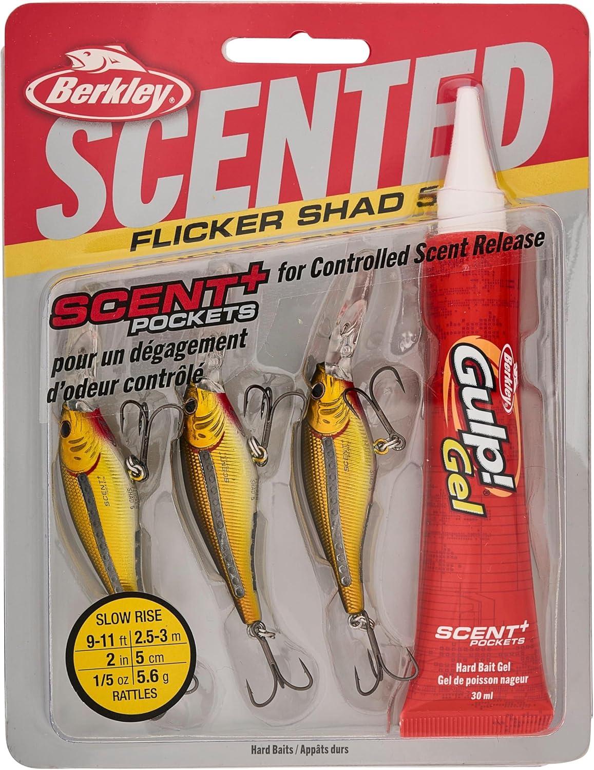 imageBerkley Scented Flicker Shad Fishing Hard BaitBlack Gold Pro Pack