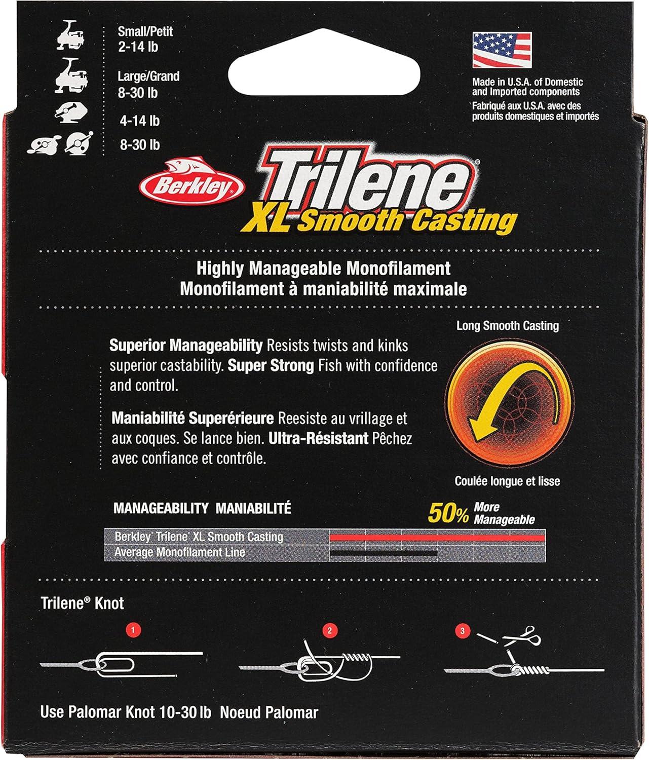 imageBerkley Trilene XL Monofilament Fishing LineFluorescent ClearBlue
